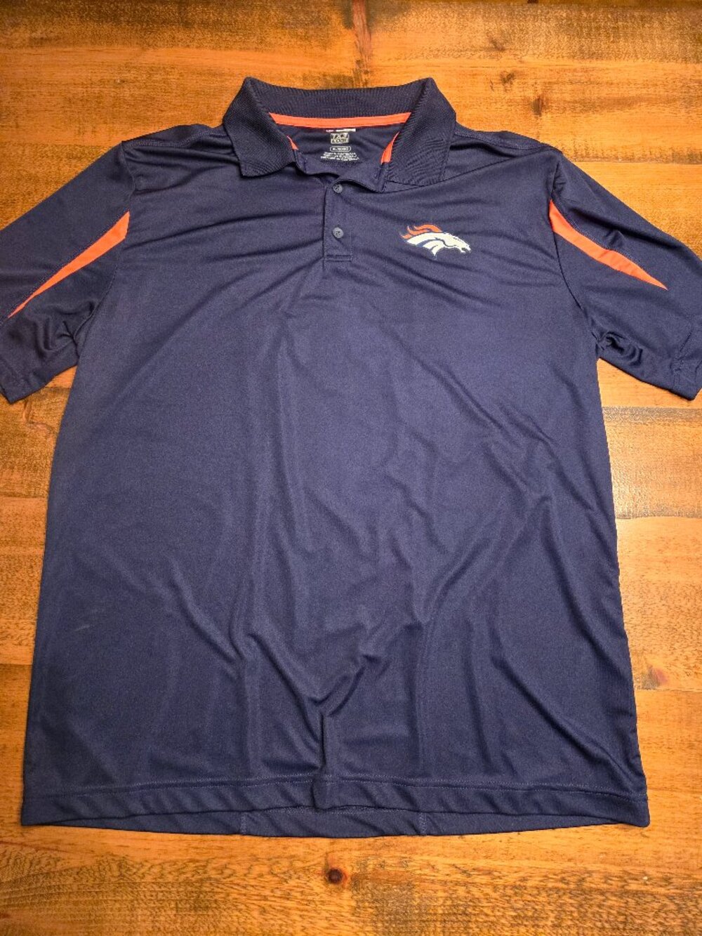 Mens NFL team apparel, Denver Broncos, sz XL, navy, polo shirt